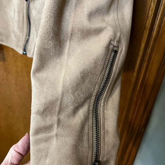 Kut From The Kloth Faux Suede Moto Jacket, Camel, XXL - Picture 7 of 11
